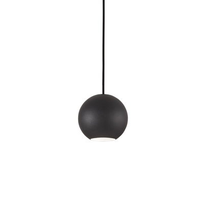 Lampadario piccolo 11cm a sfera in metallo nero isole e comodini MR JACK SP1 SMALL NERO IDEAL LUX