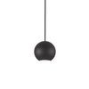 Lampadario piccolo 11cm a sfera in metallo nero isole e comodini MR JACK SP1 SMALL NERO IDEAL LUX