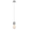 Lampadario piccolo sospensione doppia sferetta gesso vetro a sfera 42276 LUCI MODERNE