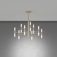 Lampadario tortora moderno 18 segmenti di luce su due livelli  43954