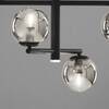 Particolare di Lampadario sfere dinamiche camera da letto soggiorno sala nero vetri fum&egrave;  44861