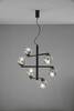Lampadario sfere dinamiche camera da letto soggiorno sala nero vetri fum&egrave;  44861