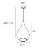 Immagine aggiuntiva di Lampadaro a sospensione 26 cm a goccia grande ambra  41665