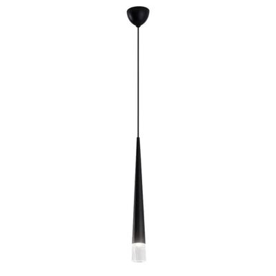Lampadario piccolo a sospensione conico lungo nero penisole e comodini 42272 LUCI MODERNE