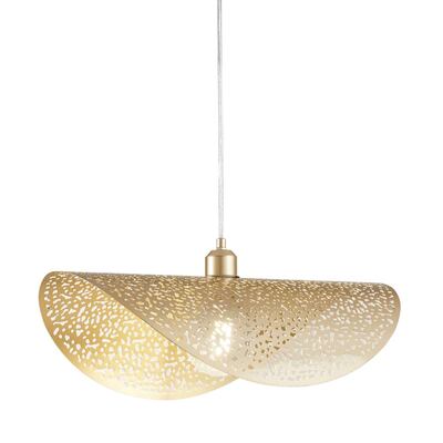 Lampadario a sospensione dorata velina traforata 50cm  42852