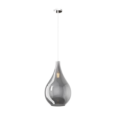 Lampadario a sospensione con forma particolare del vetro fum&egrave; a goccia 26cm  41667