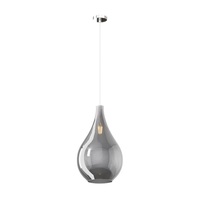 Lampadario a sospensione con forma particolare del vetro fum&egrave; a goccia 26cm  41667