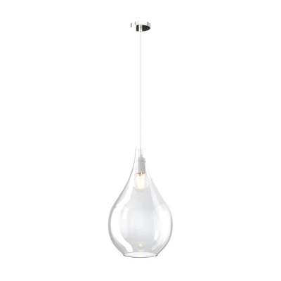 Lampadario a sospensione singola in vetro particolare a goccia 26 cm  41668