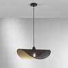 Particolare di Lampadario design traforato nero e oro velina 50cm  42846