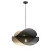 Immagine aggiuntiva di Lampadario moderno design doppia velina nero e oro 60cm  42847
