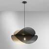 Ulteriore dettaglio di Lampadario moderno design doppia velina nero e oro 60cm  42847