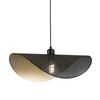 Lampadario design traforato nero e oro velina 50cm  42846