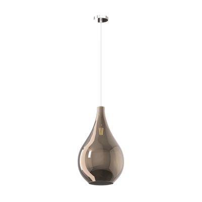 Lampadario vetro particolare a goccia color bronzo moderno 26cm (grande)  41666