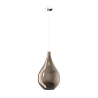Lampadario vetro particolare a goccia color bronzo moderno 26cm (grande)  41666