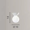 Immagine aggiuntiva di Plafoniera base gesso e sfera in vetro design  42275