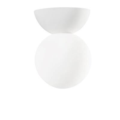 Plafoniera base gesso e sfera in vetro design 42275 LUCI MODERNE