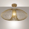 Plafoniera oro opaco grande 60cm in filo di metallo design 3706-65-225 COLORI E LUCI