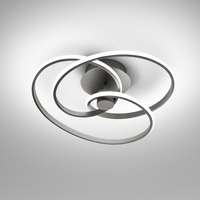 Plafoniera LED titanio soffitto geometria ghirigoro luce diffusa dimmerabile soggiorno  44587