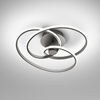 Plafoniera LED titanio soffitto geometria ghirigoro luce diffusa dimmerabile soggiorno  44587