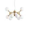 Sospensione design moderna 9 sfere struttura oro NODI SP9 OTTONE IDEAL LUX