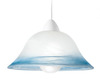 Dettaglio lampadario 30cm blu alabastro