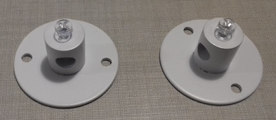 Kit 2 supporti in metallo bianco per decentramento 6250B PERENZ
