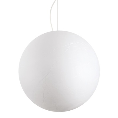 Lampadario plastica design grande sfera acrilico 50cm texture carta CARTA SP1 D50 IDEAL LUX