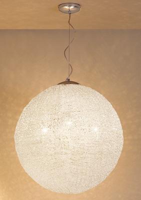 Lampadario moderno grande a sfera 63cm per soffitti alti DONDELION PROMOINGROSS