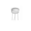 Particolare di Lampadario design scenografico grande sfera plastica 60cm acrilico texture carta CART