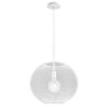 Immagine aggiuntiva di Lampadario a griglia di metallo design sferico bianco da 50cm