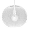 Lampadario a griglia di metallo design sferico bianco da 50cm LUCI
