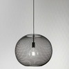 Lampadario nero moderno a grande sfera metallo 50cm LUCI - foto 4