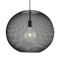 Lampadario nero moderno a grande sfera metallo 50cm LUCI