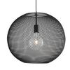 Lampadario nero moderno a grande sfera metallo 50cm LUCI