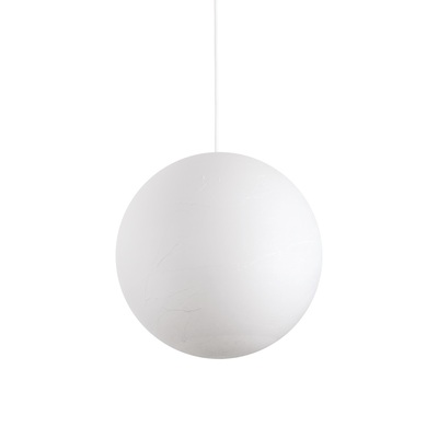 Lampadario a sospensione in acrilico forma di sfera di 40cm texture carta CARTA SP1 D40 IDEAL LUX