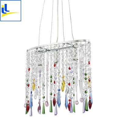 Lampadario con gocce di cristallo colorate a 3 luci RAIN COLOR SP3 IDEAL LUX