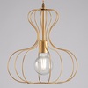 Immagine aggiuntiva di Lampadario oro satinato gabbia e griglia filo di metallo  42530