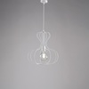 Immagine aggiuntiva di Lampadario griglia metallo gabbia bianco argento 35cm  42528