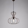 Particolare di Lampadario piccola gabbia griglia in metallo finitura nero rame  42529