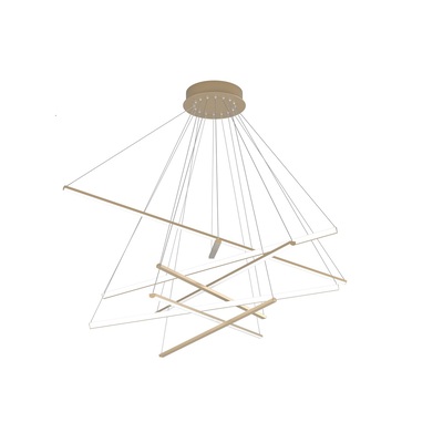 Lampada led caldo o naturale sospensione moderna gold 75cm design shangai 1182/S80-GO DNA TOP LIGHT