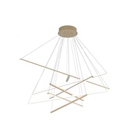 Lampada led caldo o naturale sospensione moderna gold 75cm design shangai 1182/S80-GO DNA TOP LIGHT