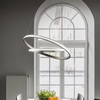 Lampadario architetturale LED 2 anelli inclinabili titanio dimmerabili 3000K IOLE-S/2-T GEA LUCE