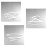Particolare di Grande lampadario multi anello LED bianco 3 Cerchi Luminosi  44699