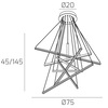 Misure lampadario led shangai 75cm