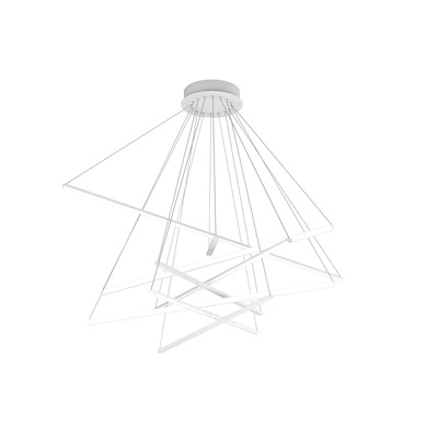 Lampadario Shangai bianco 75cm a LED con luce naturale o calda 1182/S80-BI DNA TOP LIGHT