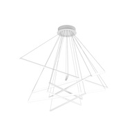 Lampadario Shangai bianco 75cm a LED con luce naturale o calda 1182/S80-BI DNA TOP LIGHT