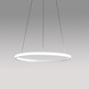 Particolare di Sospensione minimal anello moderna bianca 60cm LED esterno con luce diretta e uniform