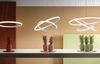 Ulteriore dettaglio di Sospensione minimal anello moderna bianca 60cm LED esterno con luce diretta e