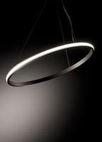Luce pendente circolare moderna anello LED dimmerabile titanio  44695