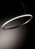 Luce pendente circolare moderna anello LED dimmerabile titanio  44695